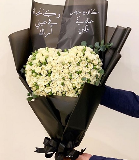 Heart Flower Bouquet       بوكيه كبير ورد وحب