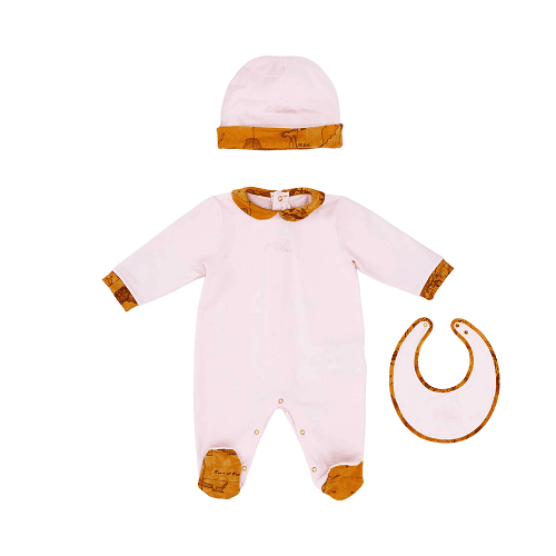 PINK GEO MAP SLEEPSUIT SET