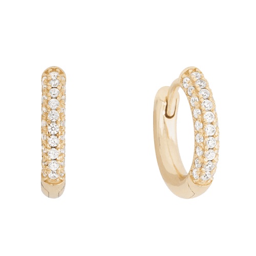 PAVE HUGGIE EARRINGS