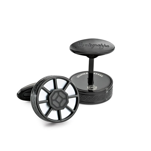 BLACK WHEEL CUFFLINKS