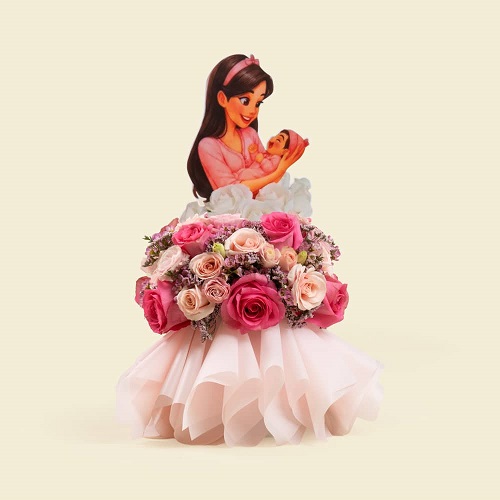 MOTHER & BABY PINK ROSES ARRANGEMENT