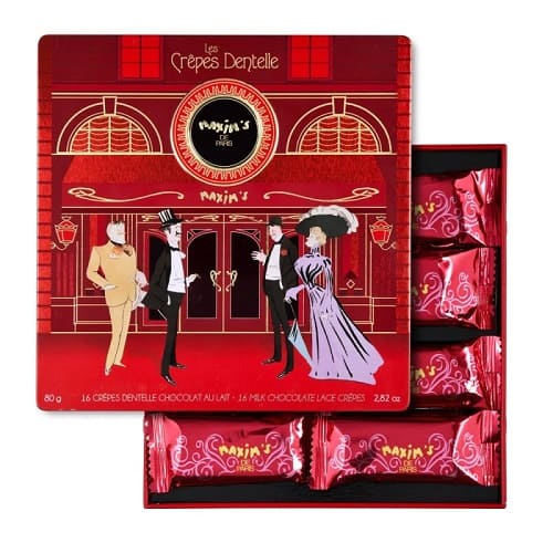MAXIM'S 16 LACE CREPES IN TIN - MILK CHOCOLATE
