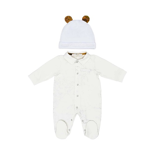 SILVER SLEEPSUIT SET